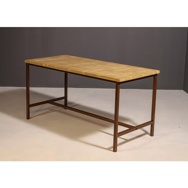 Industrial Vintage Industrial Eastern Bloc Kitchen Table, Czechoslovakia, 1950s For Sale - Image 3 of 6