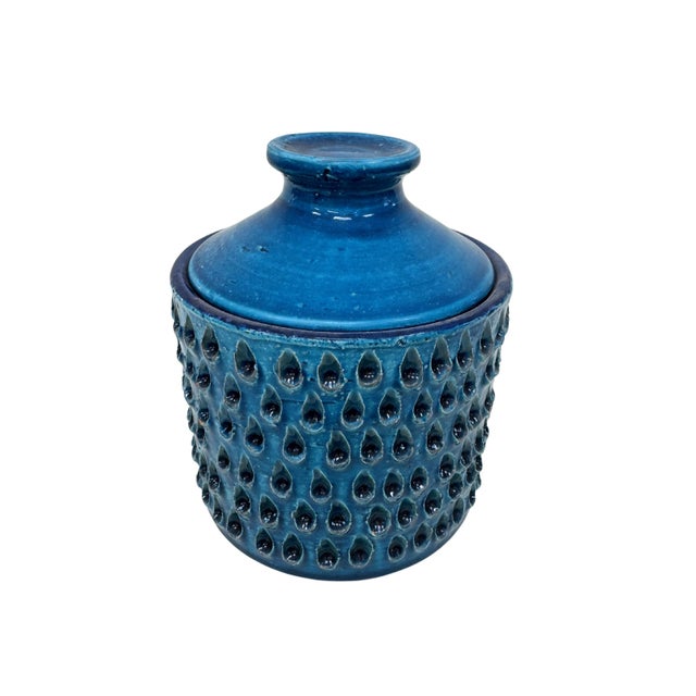 Midcentury Italian Bitossi-style jar. Signed ‘963 Italy’.