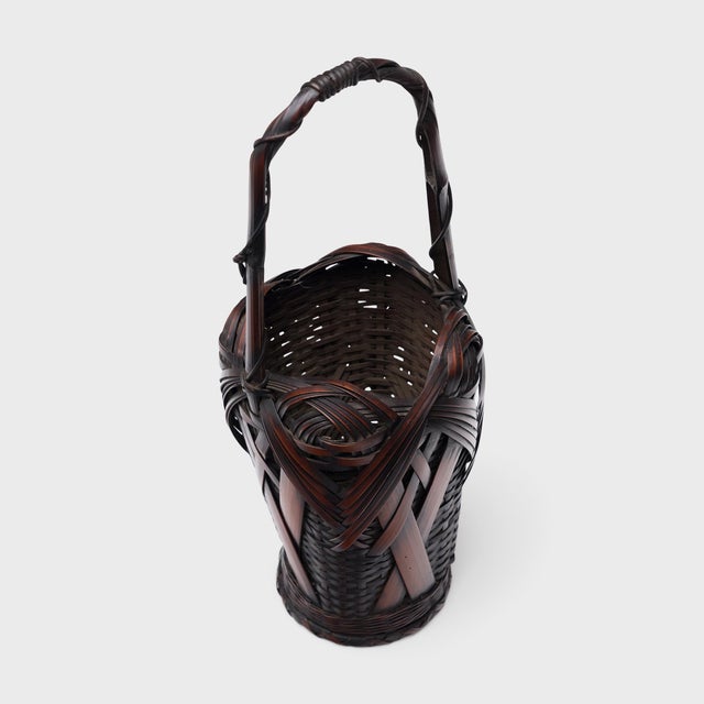 Japanese Tabane-Ami Ikebana Basket, C. 1900 For Sale - Image 4 of 5