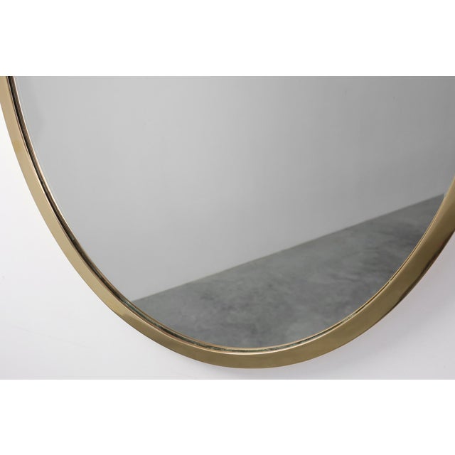 Art Deco Copper‑Plated Metal Mirror, Belgium, 1925 For Sale - Image 9 of 11
