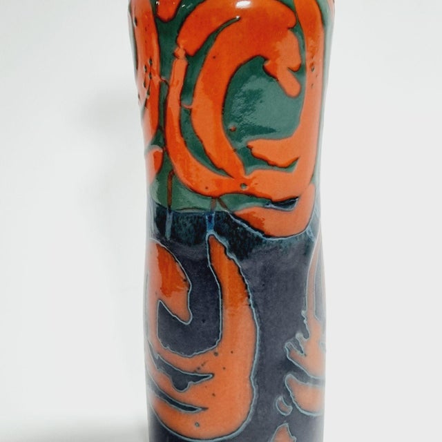 Black Vintage Brutalist Ceramic Vase For Sale - Image 8 of 12