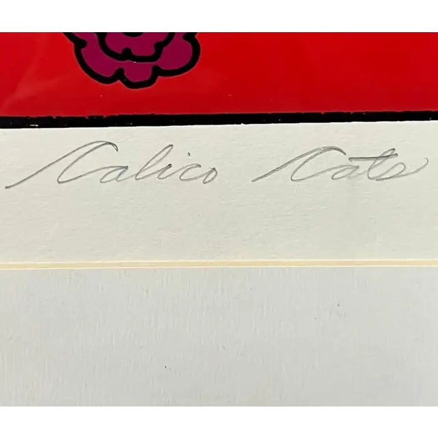 Mara Lynn Abboud Calico Cats Screenprint Artist Proof , Signed & Framed 1990's For Sale In New York - Image 6 of 18