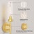 Early 21st Century Wall Sconces Set of Two, Hardwired Gold Glass Sconces Set of 2 for Bathroom Mirror, Clearance For Sale - Image 5 of 7