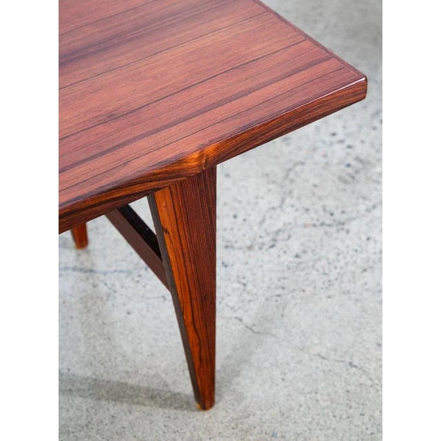Brown 1960s Mid Century Danish Modern Coffee Table Rosewood Vintage Denmark For Sale - Image 8 of 11