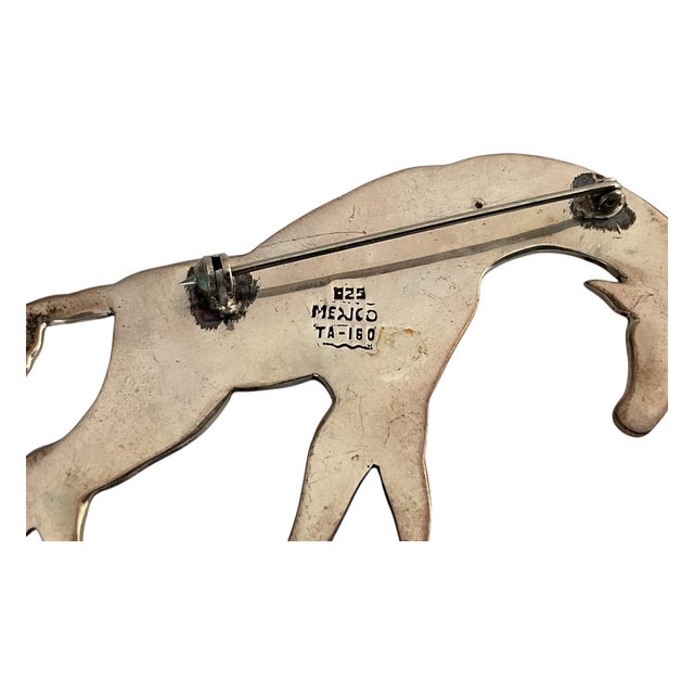 Large Sterling Silver and Enamel Pin For Sale In Palm Springs - Image 6 of 8