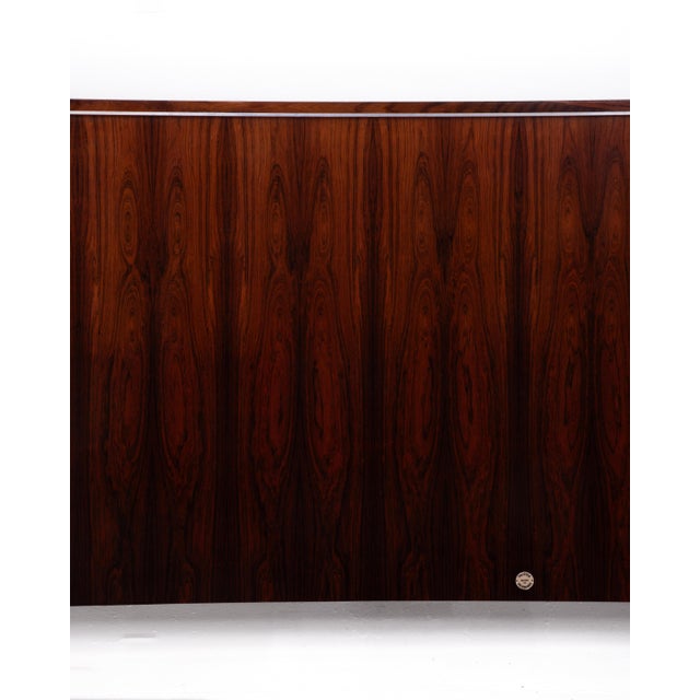 Mid-Century Modern Falster Denmark Rosewood Extra Wide 108" King Headboard Maurice Villency 1975 For Sale - Image 3 of 8