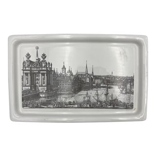 Vintage Corning Ware Tray With Renaissance Scene For Sale