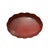 Mid 20th Century Vintage Large Italian Tole Gilt & Cranberry / Burgundy Red Monteith Cache Pot / Jardinere / Planter With Lion Head Rings and Paw Feet For Sale - Image 5 of 8