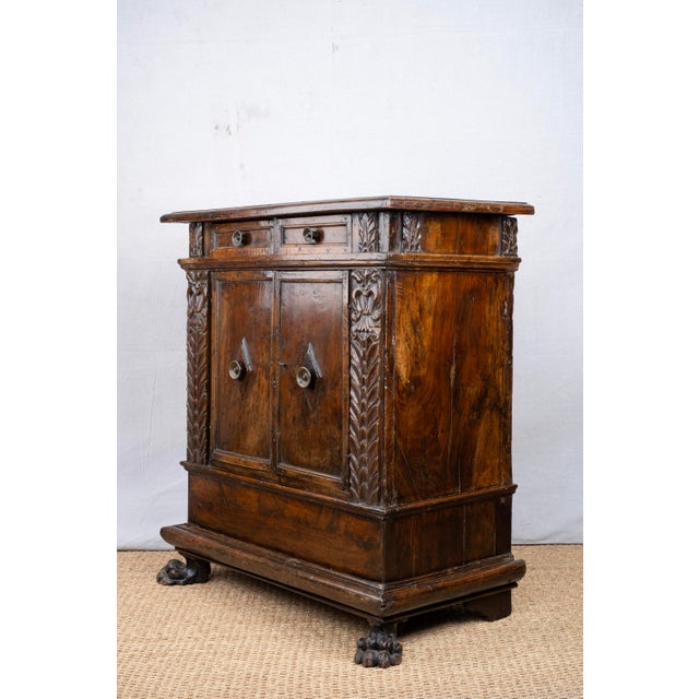 Traditional 18th Century Carved Oak Italian Cabinet For Sale - Image 3 of 16