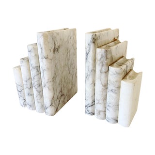 Italian Marble Bookends For Sale
