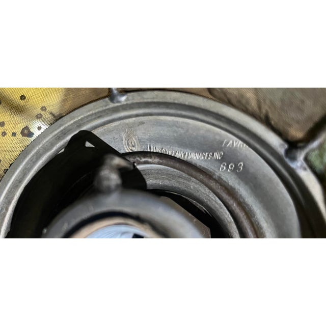 Louis Comfort Tiffany Furnaces Bronze Art Deco Floor Lamp With Wire Mesh Shade, 1920s For Sale - Image 10 of 11