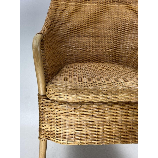 Webbing, Leather and Beech Armchair, 1970s For Sale - Image 6 of 18