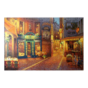 Viktor Shvaiko"Au Petit Marquis"giclee on Canvas Unframed H.Signed