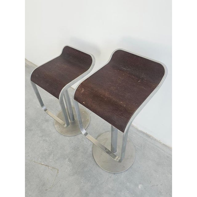 Silver Vintage Lem Bar Stools in Steel and Wood Seats, 2000 For Sale - Image 8 of 10