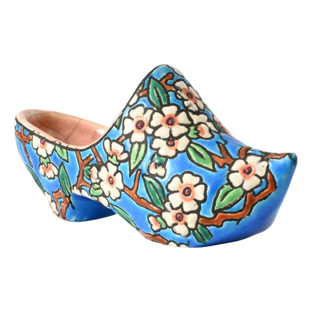 French Pottery Shoe from Longwy, 1930s For Sale