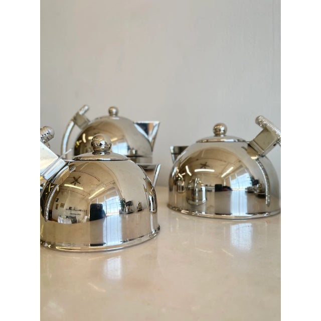 Italian Coffee and Tea Server Set 1980s Design Raoul Piccinini for Gottinghen For Sale - Image 11 of 12