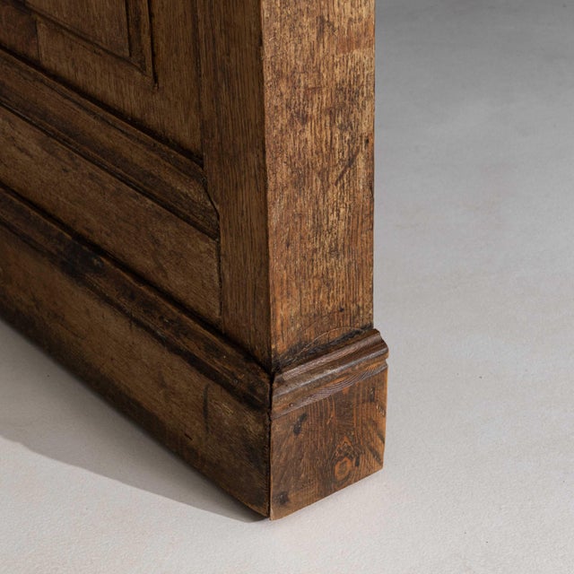 1870s French Neoclassical Oak Desk With Oilcloth Top For Sale - Image 13 of 18