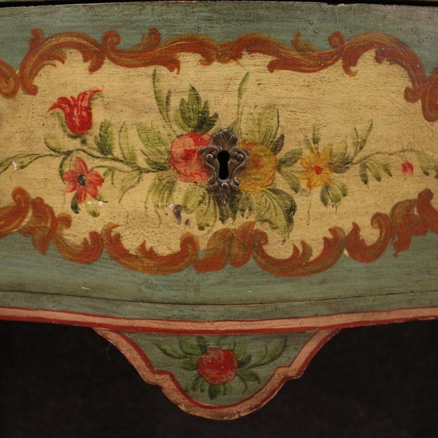 Small 20th Century Lacquered and Painted Venetian Commode, 1950 For Sale - Image 9 of 12