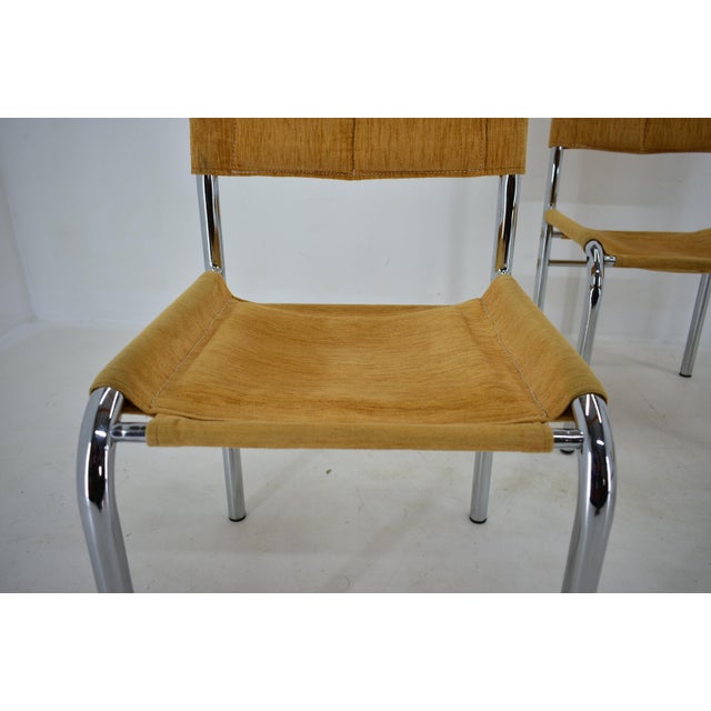 Chrome Dining Chairs attributed to Viliam Chlebo, Czechoslovakia, 1980s, Set of 4 For Sale - Image 12 of 17