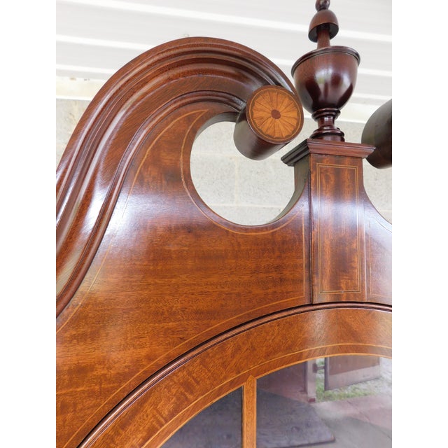 Wood Potthast Federal Style Mahogany Inlay Corner Cabinet For Sale - Image 7 of 17