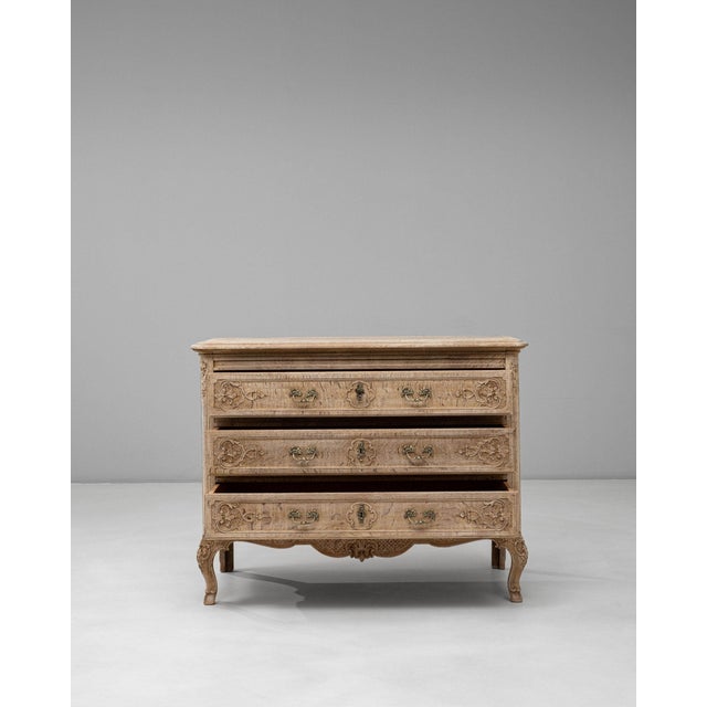 Mid 20th Century Mid 20th Century France Traditional Antique White Wood Chests of Drawers For Sale - Image 5 of 11