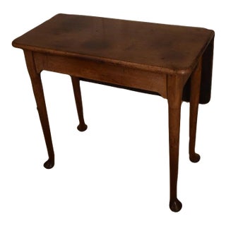 18th Century Small Georgian Walnut Single Drop Leaf Table For Sale
