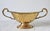 Hollywood Regency Vintage Oval Brass Pedestal Bowl W/ Ornate Handles For Sale - Image 3 of 12