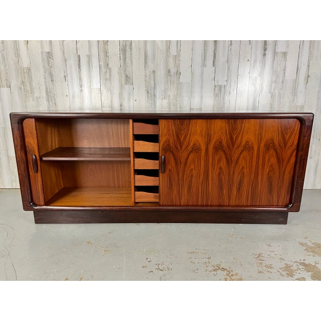 Rosewood Tambour Door Credenza by Dyrlund For Sale - Image 11 of 13