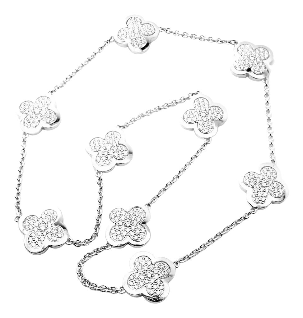 1990s Van Cleef & Arpels Pure Alhambra Nine Motifs Diamond White