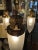 Antique Brass Three Light Tudor Revival Quatrefoil Pattern Chandelier For Sale In Minneapolis - Image 6 of 12