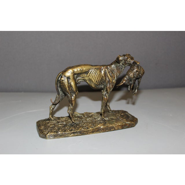 19th Century Greyhound with Hare from Pierre Jules Mene For Sale - Image 12 of 12