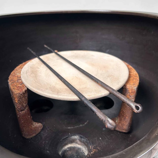 Wood Shōwa Era Japanese Traditional Tea Ceremony Furo Set, 1980s For Sale - Image 7 of 18