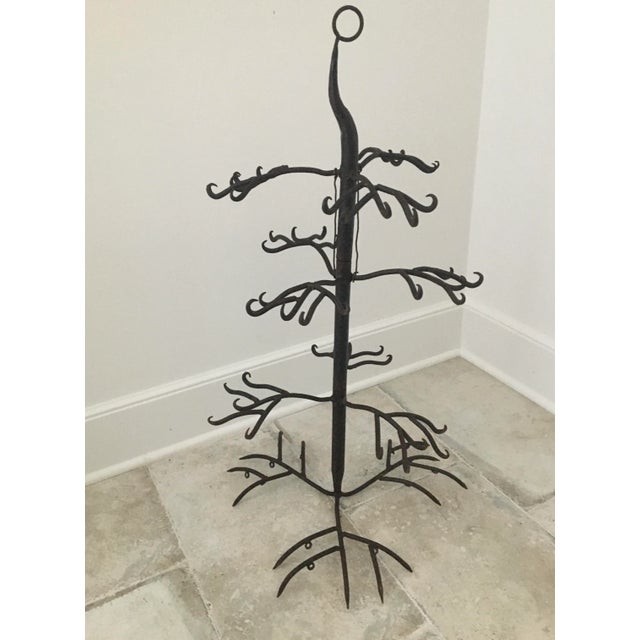 Rustic Antique Four Tier Handwrought Iron Game Rack For Sale - Image 3 of 13