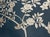 Custom Hand-Painted Mural | Chinoiserie Navy Floral Tree Bird Wallpaper Covering For Sale - Image 6 of 10