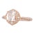 New 1.05ctw Morganite Diamond Halo Ring 18k Rose Gold Size 6.5 Engagement For Sale