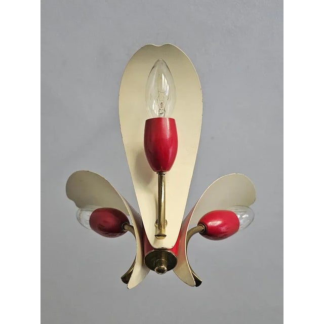 Mid-Century Modern 3-Arm Chandelier attributed to Fog and Morup, Denmark, 1950s For Sale - Image 4 of 13