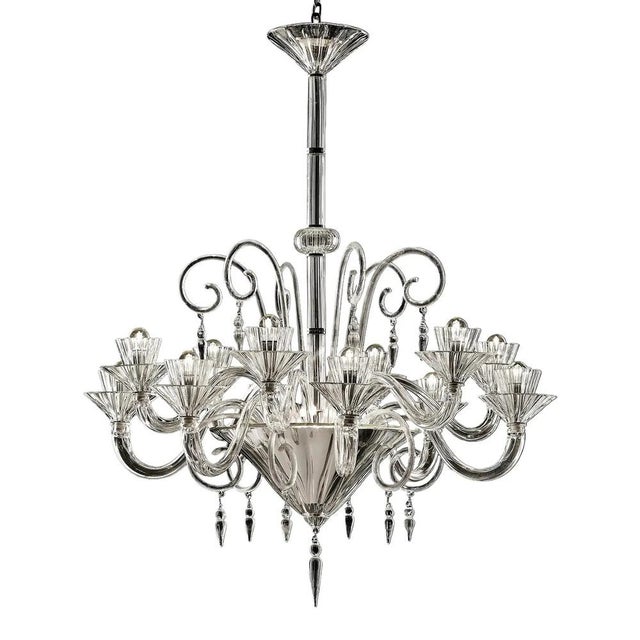 Imperial Transparent Rigadin Murano Glass Chandelier by Simoeng for Simoeng For Sale - Image 6 of 6