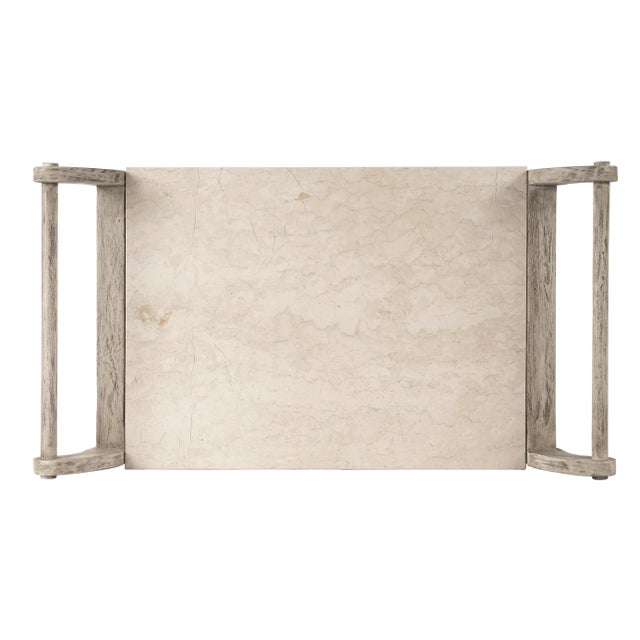 Danielle Marble Bar Cart, Gray For Sale In Chicago - Image 6 of 7