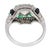 Art Deco Style 2.05 Carat Diamond Emerald Onyx Platinum Engagement Ring, Size 6 For Sale In Los Angeles - Image 6 of 6
