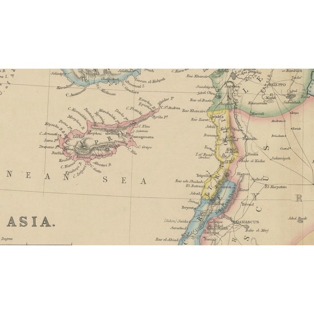 Antique Map of Turkey in Asia, 1860s For Sale - Image 4 of 13