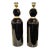 Pair of Black Murano Glass Cone Form Lamps For Sale