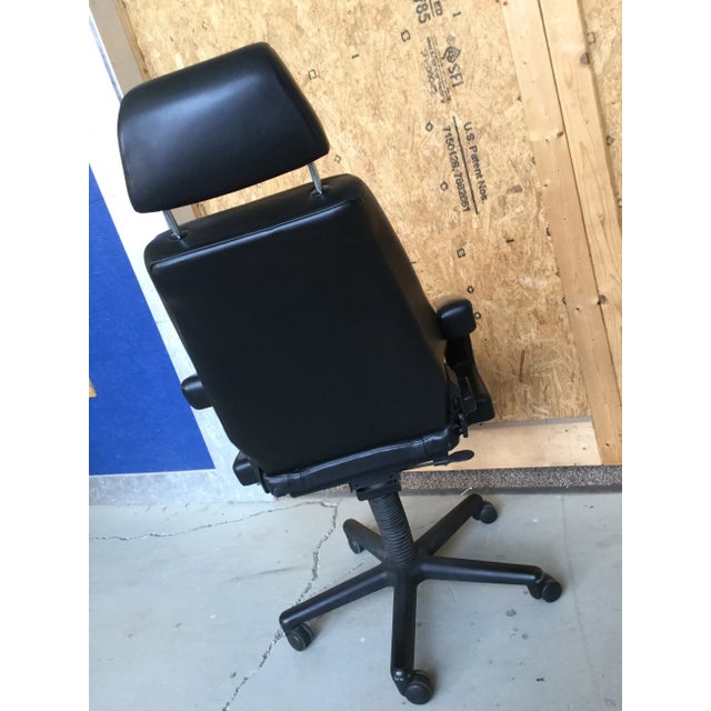 1990 Black Leather Recaro Vintage Executive Chair Chairish