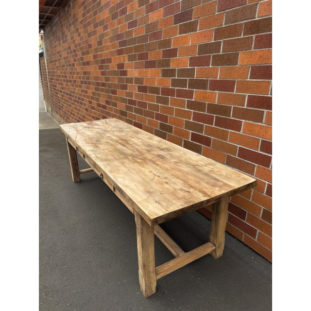 19th Century Oak Farmhouse Table For Sale - Image 10 of 18