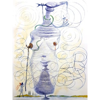 Large Flask Etching by Salvador Dali, 1967 For Sale