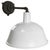 1950s Vintage Industrial Factory Wall Light in White Enamel and Cast Iron For Sale - Image 5 of 8