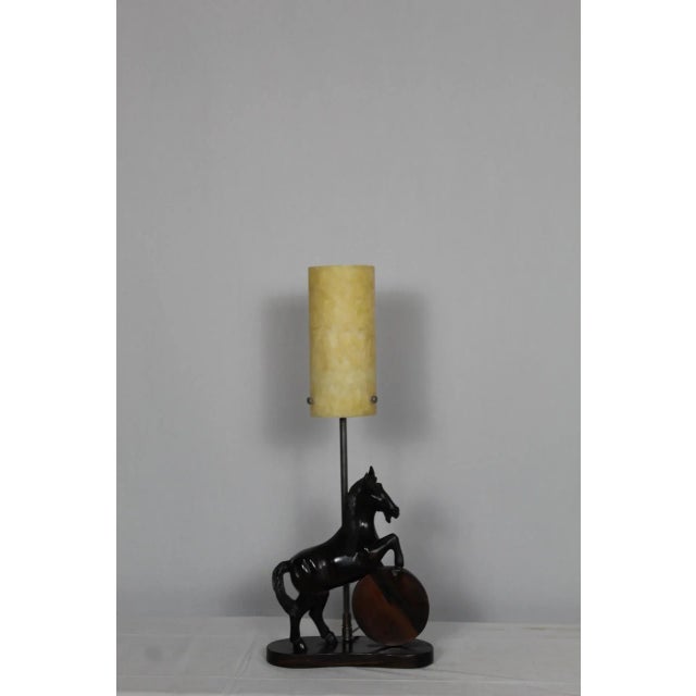 Early 20th Century Polo Horse Sculptural Lamp For Sale - Image 13 of 13