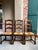 Vintage French Dining Chairs Set 6 Oak Barley Twist Rush Seat Ladder Back For Sale In Dallas - Image 6 of 18