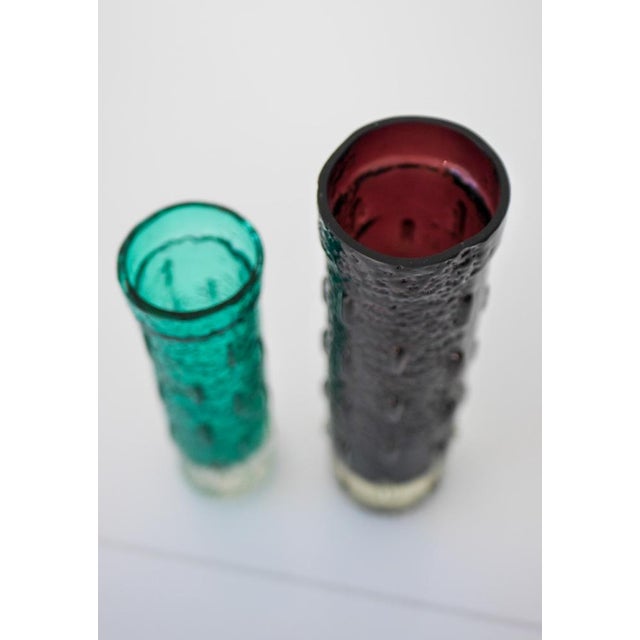 Glass Vases by Aladin for Riihimäen Lasi, Set of 2 For Sale - Image 11 of 13