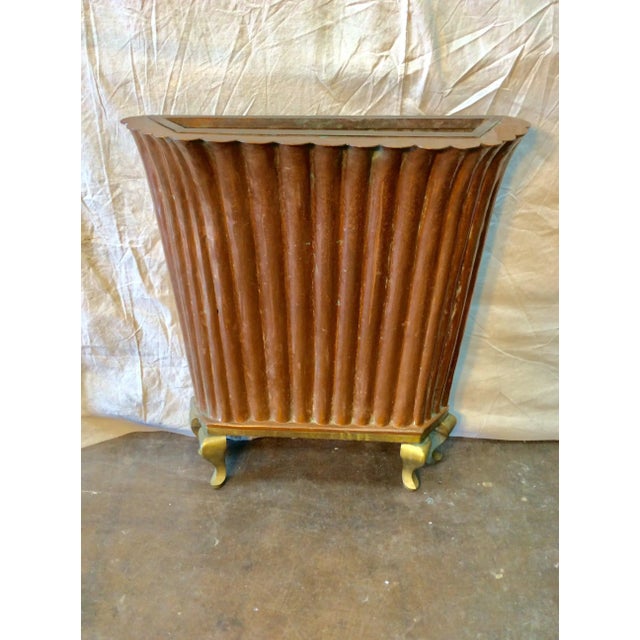 Early 20th Century French Copper and Brass Umbrella Plant Stand For Sale - Image 13 of 13