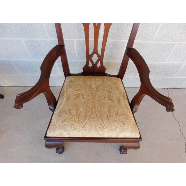 Potthast Bros Chippendale Style Mahogany Ball & Claw Foot Set of 8 Dining Chairs For Sale - Image 9 of 13